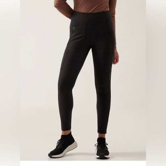 NWT Athleta Headlands Hybrid Cargo Tight Black Size 4